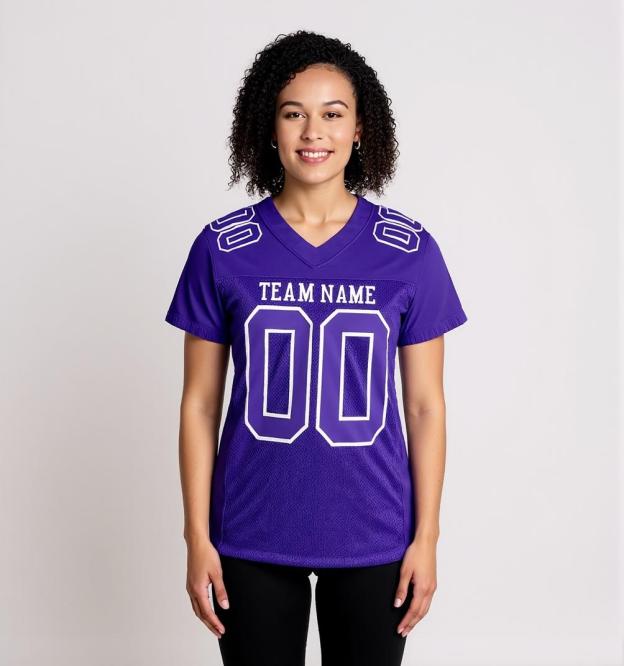 Custom Purple & White Football Jersey