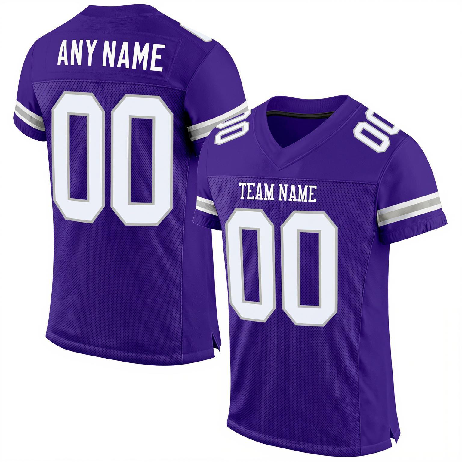 Custom Purple & White Football Jersey