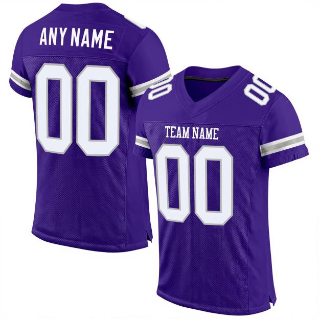 Custom Purple & White Football Jersey