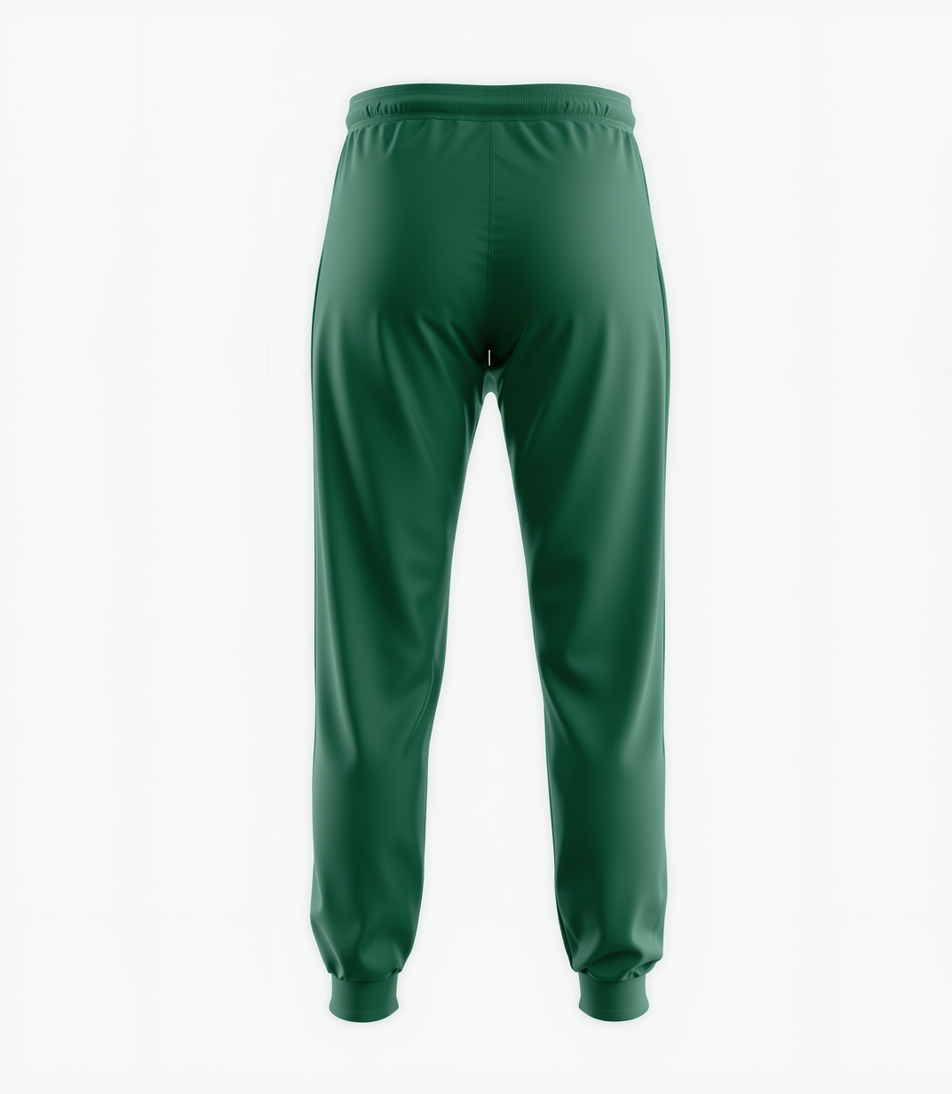Custom Green & White Fleece Jogger Sweatpants