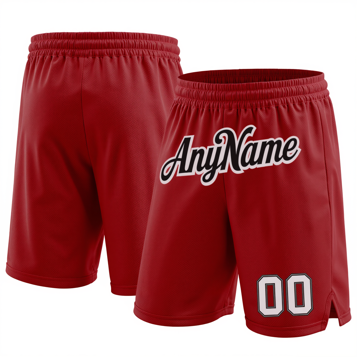 Custom Red & Black/White Shorts