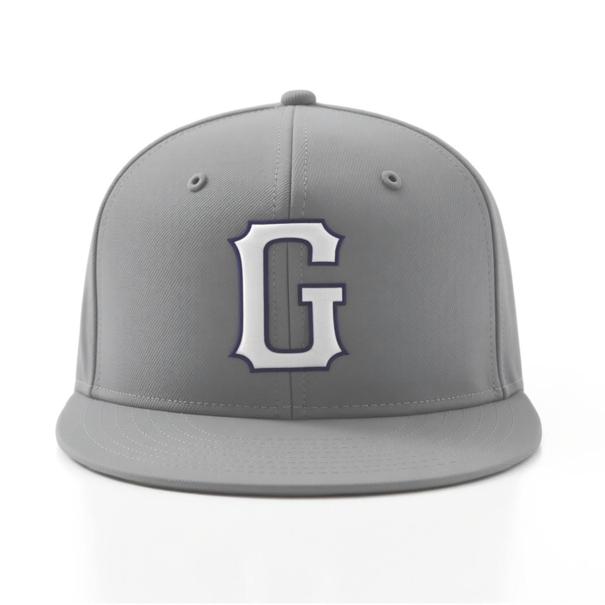Custom Grey & White/Royal Stitched Adjustable Snapback Hat