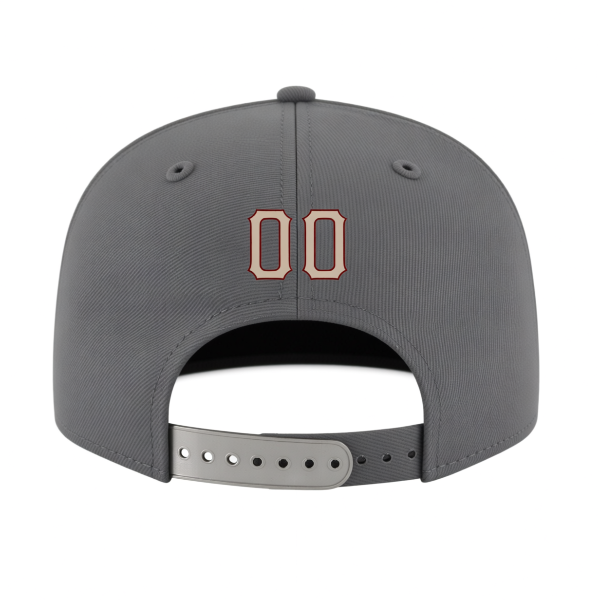 Custom Dark Grey & Pink/Burgundy Stitched Adjustable Snapback Hat