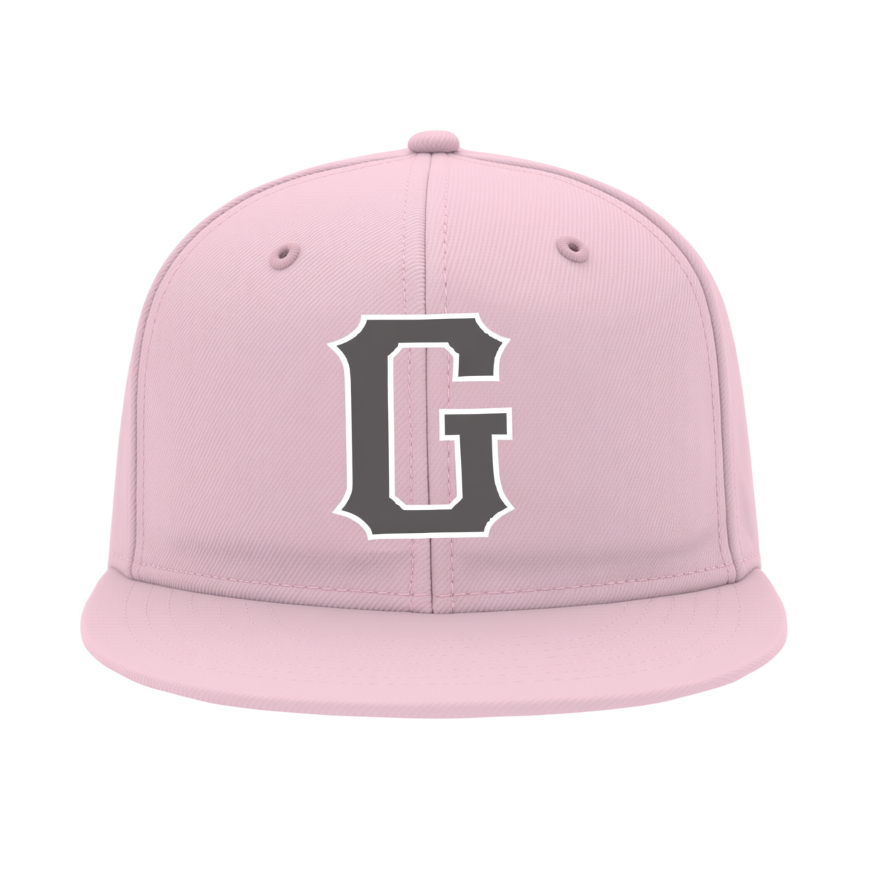 Custom Pink & Navy/White Stitched Adjustable Snapback Hat