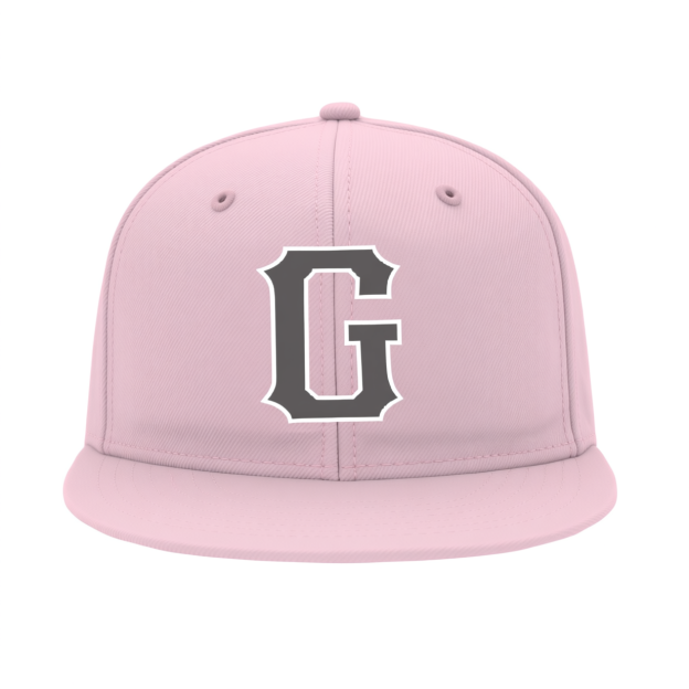 Custom Pink & Navy/White Stitched Adjustable Snapback Hat