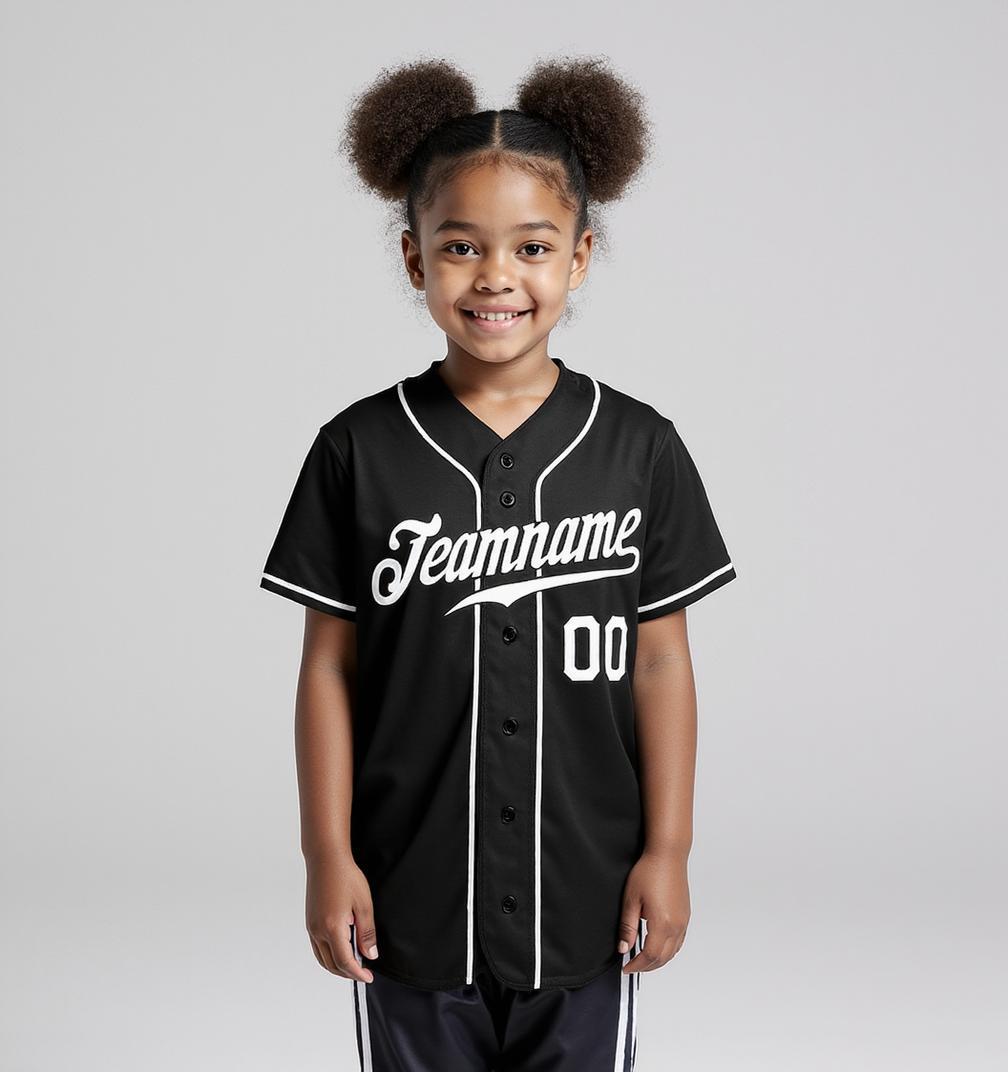 Custom Black & White Baseball Jersey