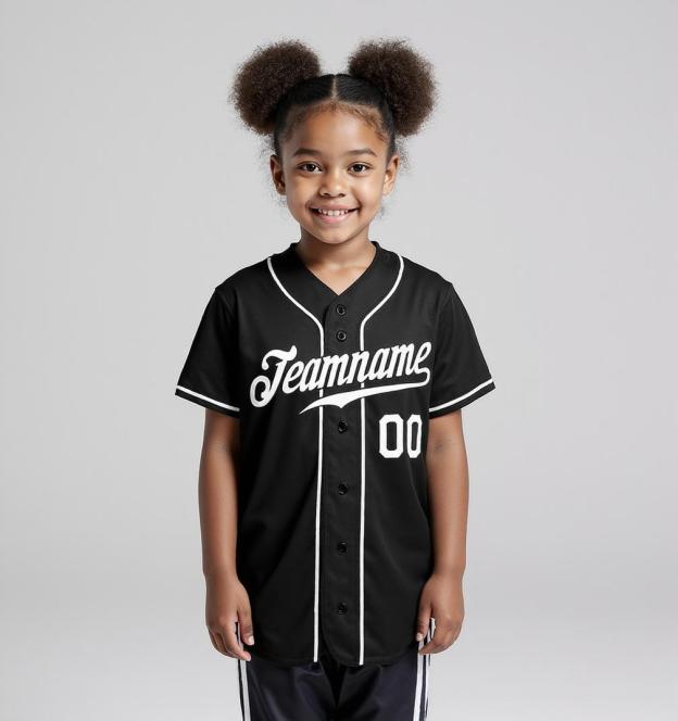 Custom Black & White Baseball Jersey
