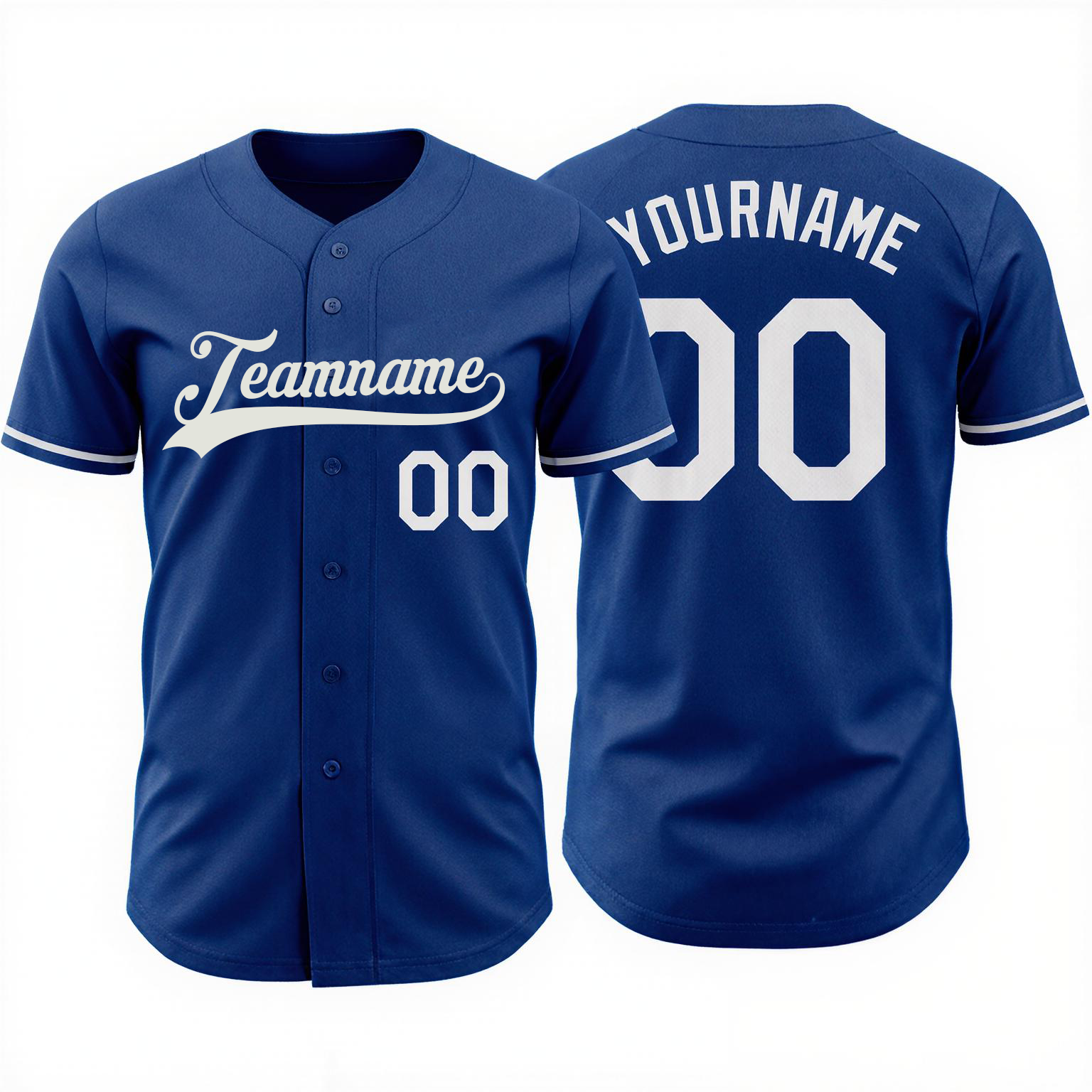 Custom Royal & Grey Baseball Jersey