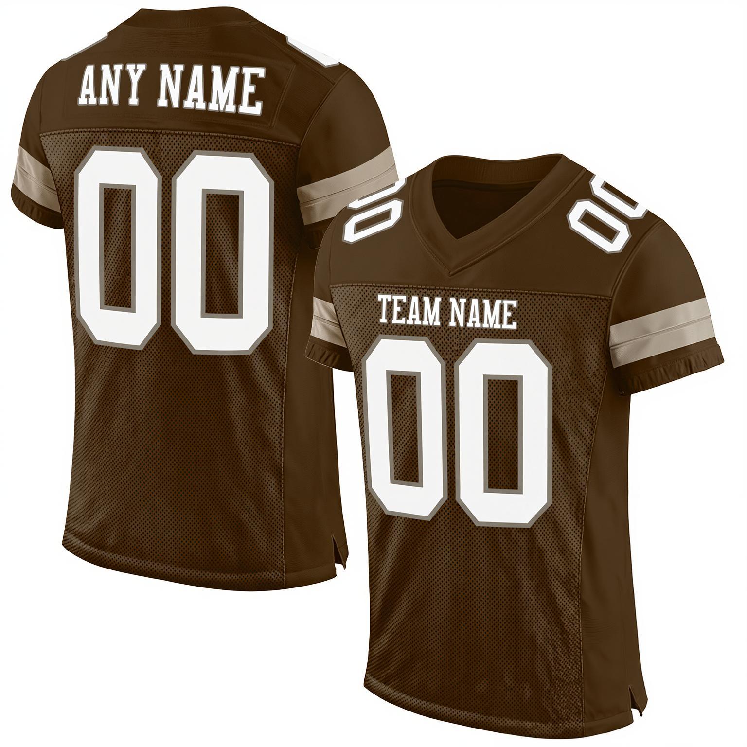 Custom Brown & White Football Jersey