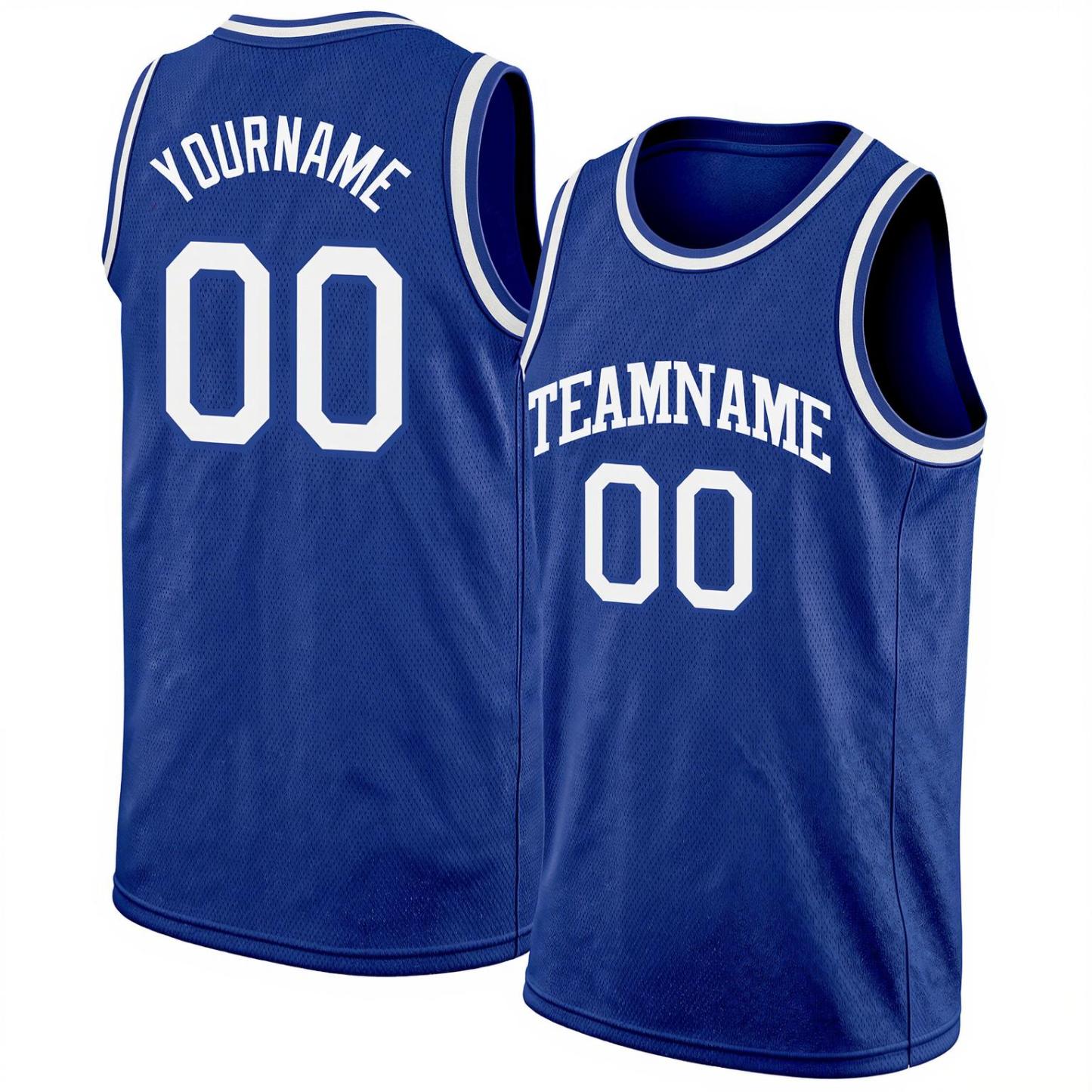 Custom Blue & White Basketball City Edition Jersey