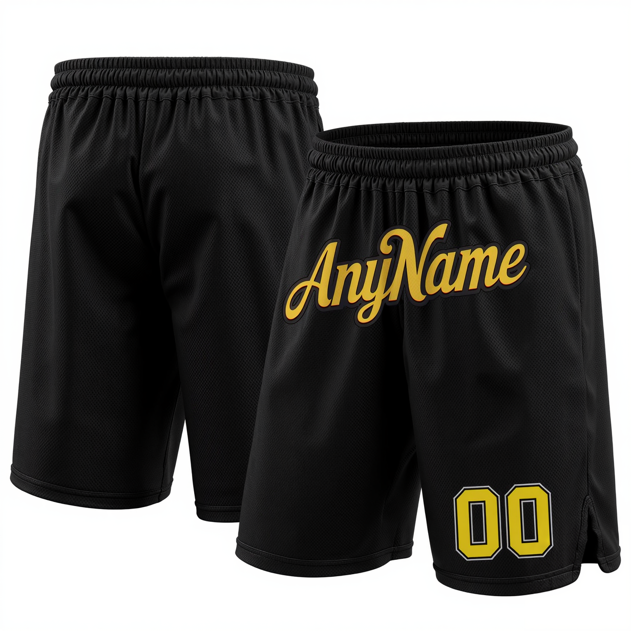 Custom Black & Yellow/White Shorts