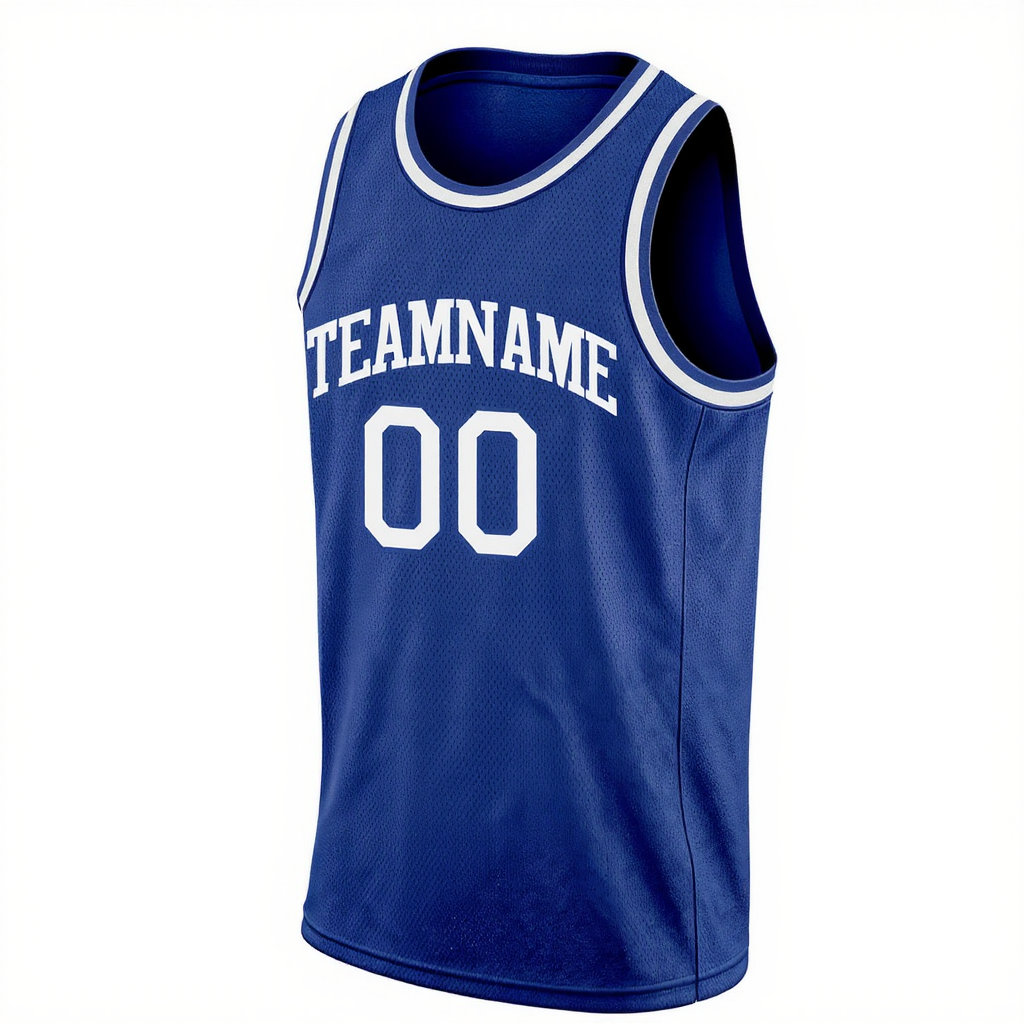 Custom Blue & White Basketball City Edition Jersey