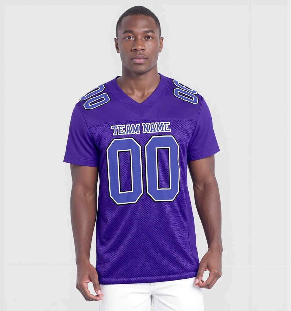 Custom Purple & White Football Jersey