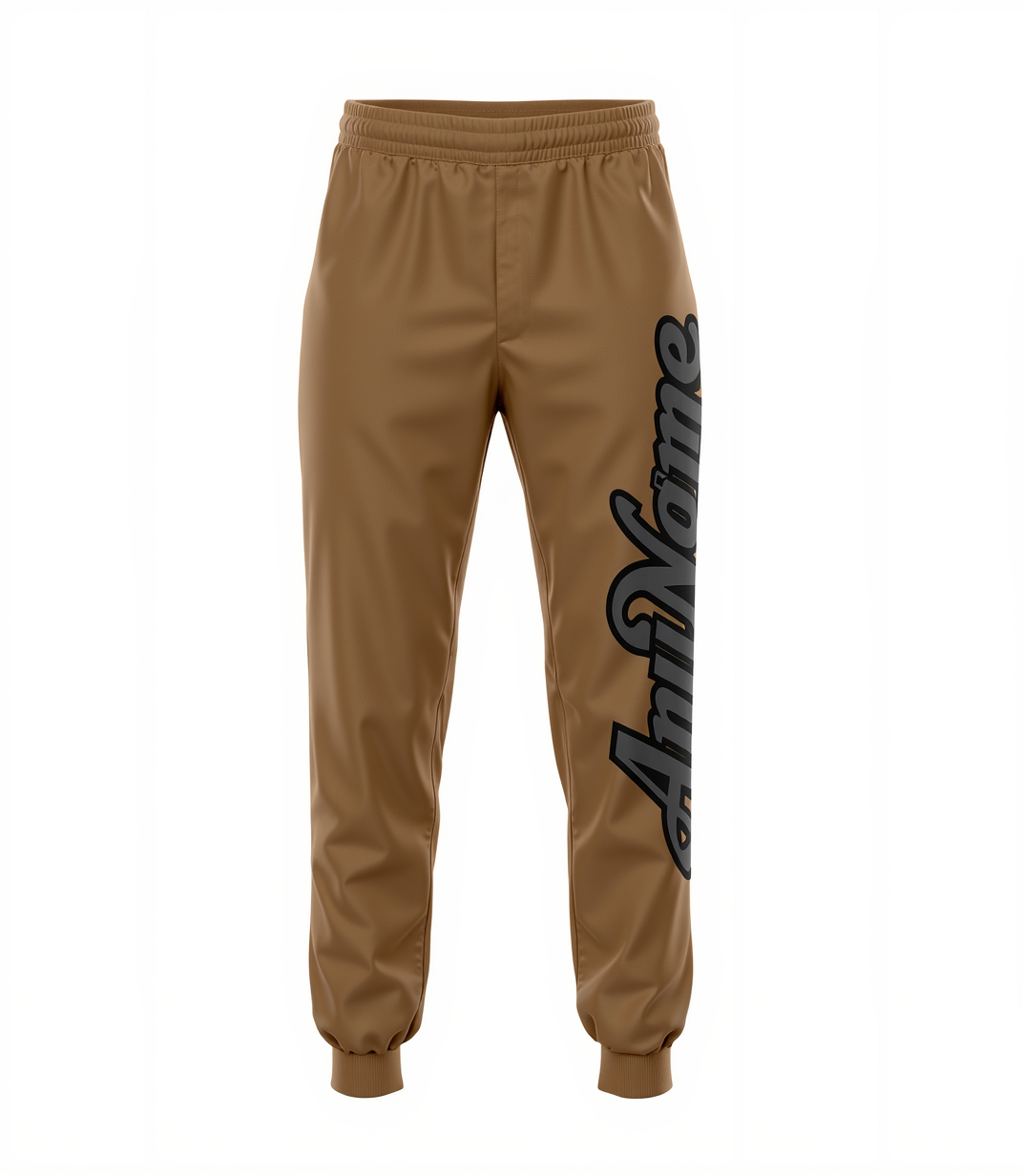 Custom Brown & Grey/Black Fleece Jogger Sweatpants