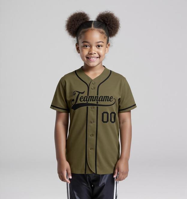 Custom Olive & Navy Baseball Jersey