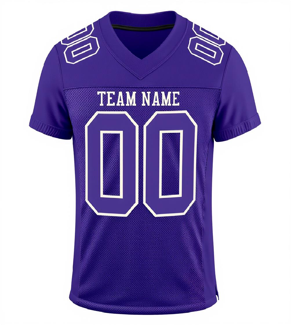 Custom Purple & White Football Jersey