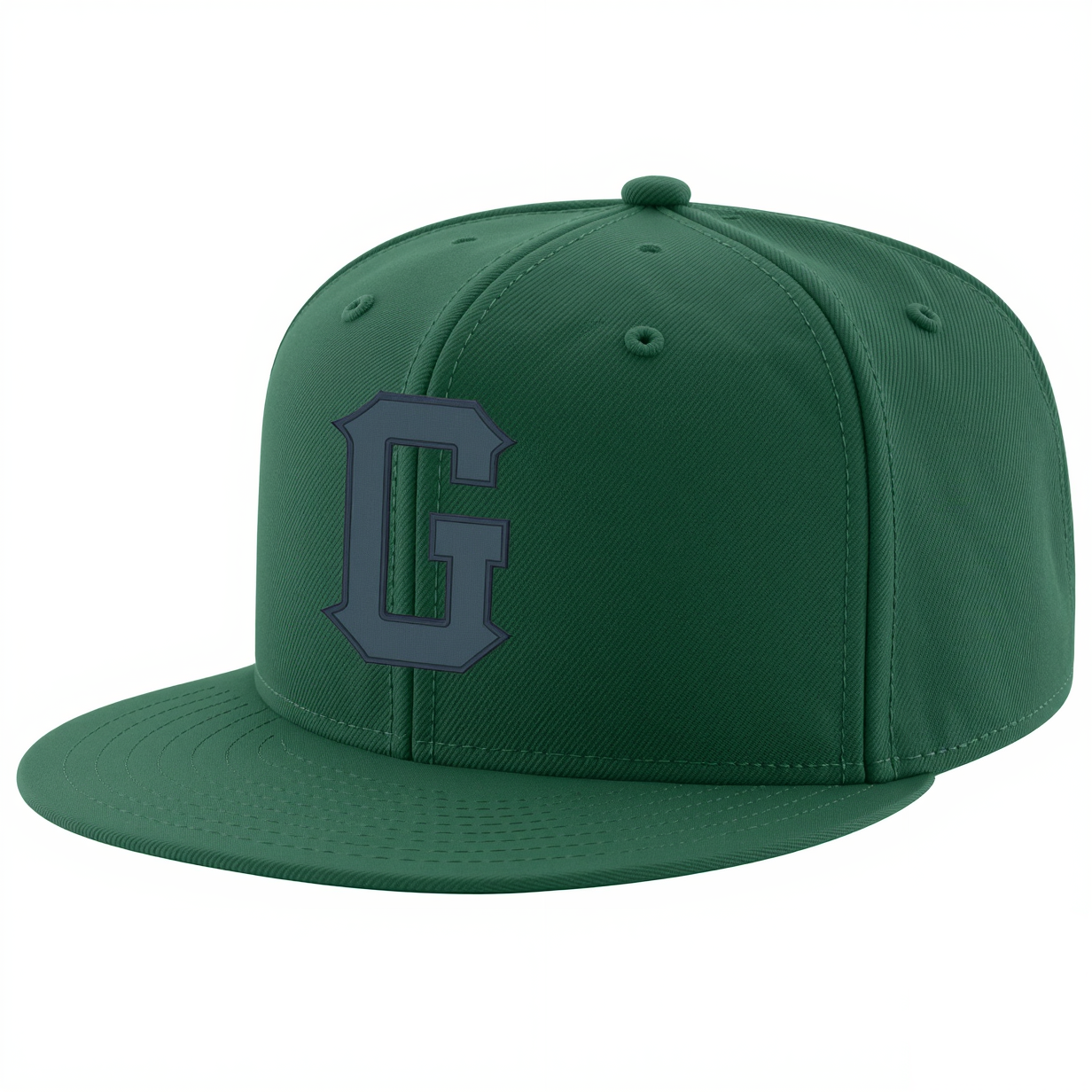 Custom Midnight Green & Navy Blue Stitched Adjustable Snapback Hat
