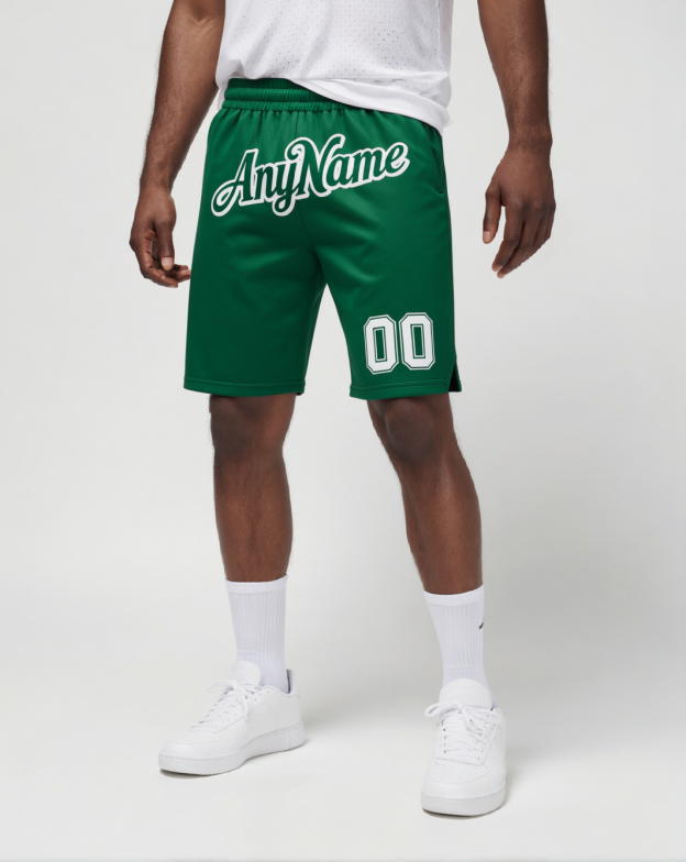 Custom Midnight Green & White Shorts