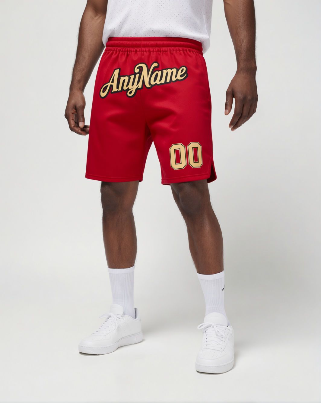 Custom Red & Beige/Black Shorts