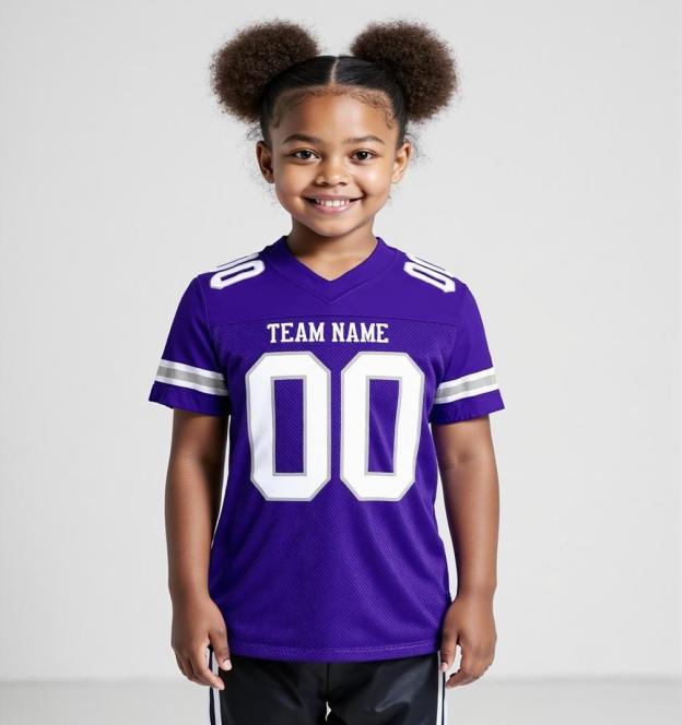 Custom Purple & White Football Jersey