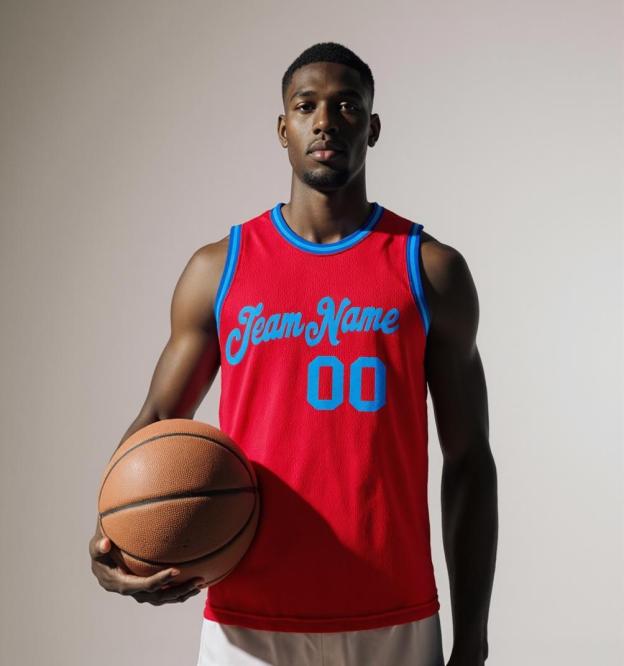 Custom Red & Royal Blue Basketball City Edition Jersey