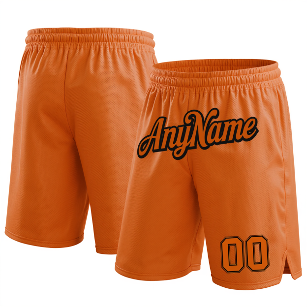 Custom Orange & Black Shorts