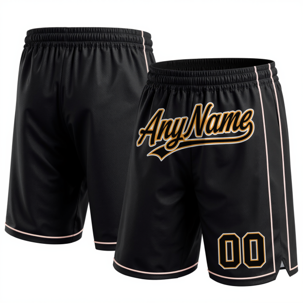 Custom Black & White/Orange Shorts