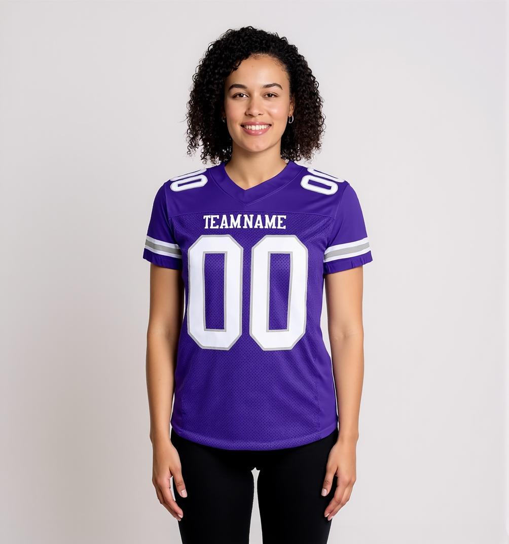 Custom Purple & White Football Jersey