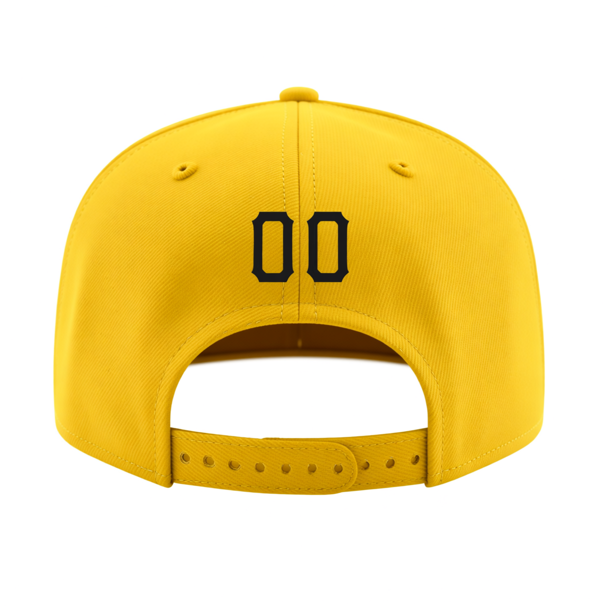 Custom Yellow & Navy/Gold Stitched Adjustable Snapback Hat