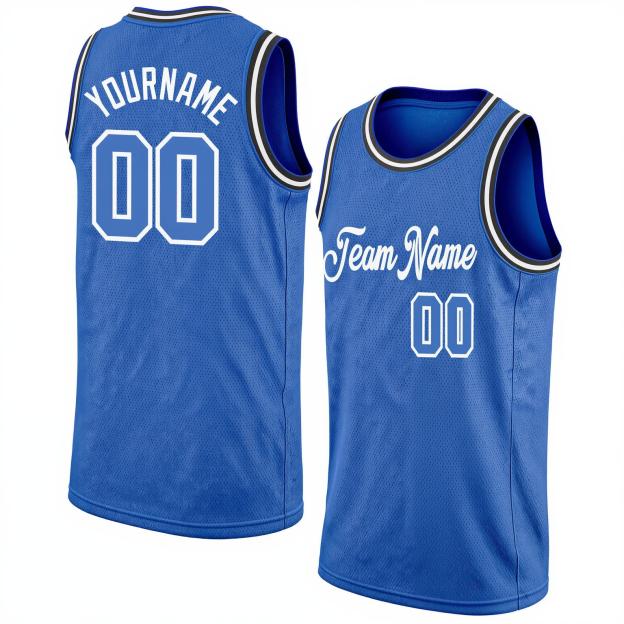 Custom Blue & White Basketball City Edition Jersey
