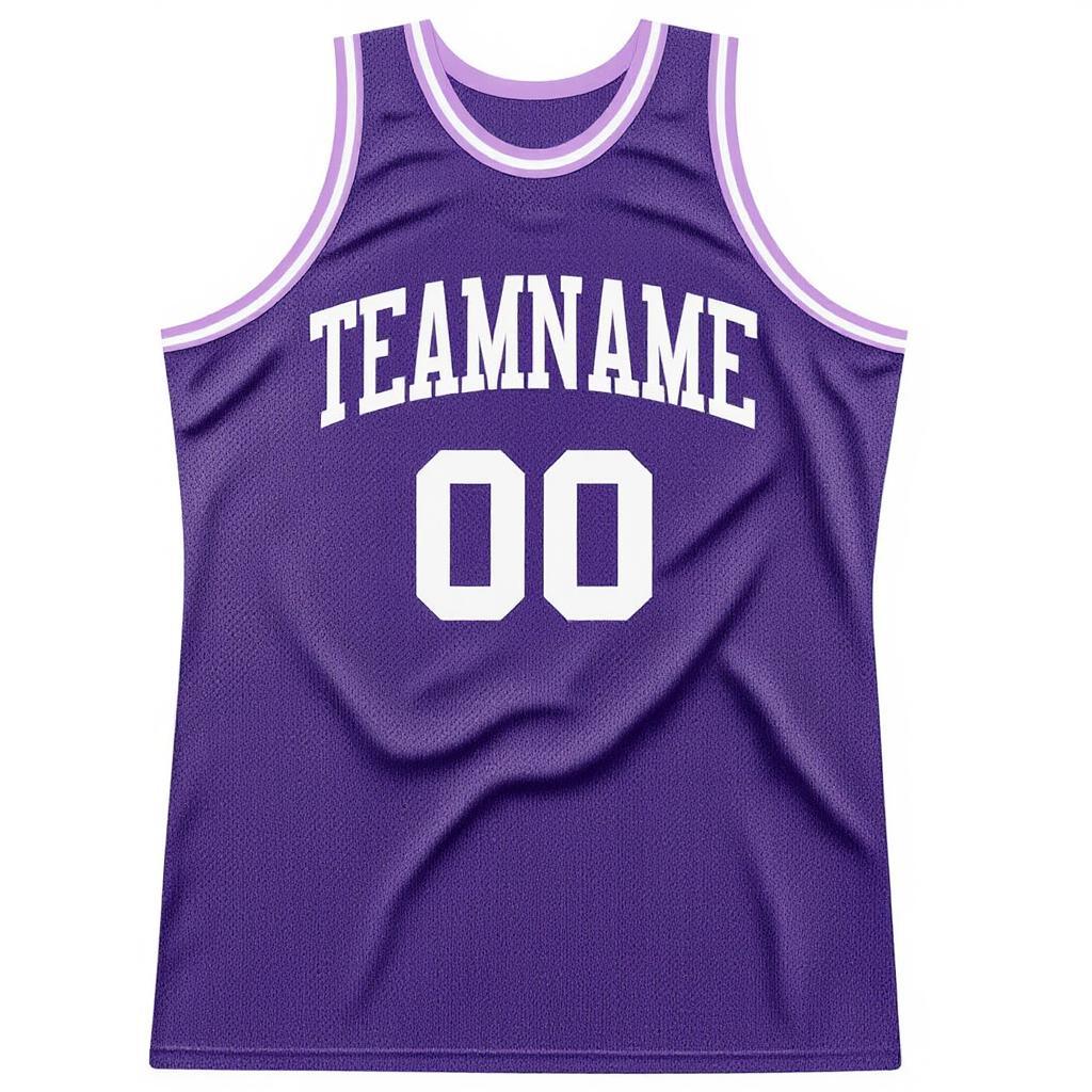 Custom Purple & White Basketball City Edition Jersey