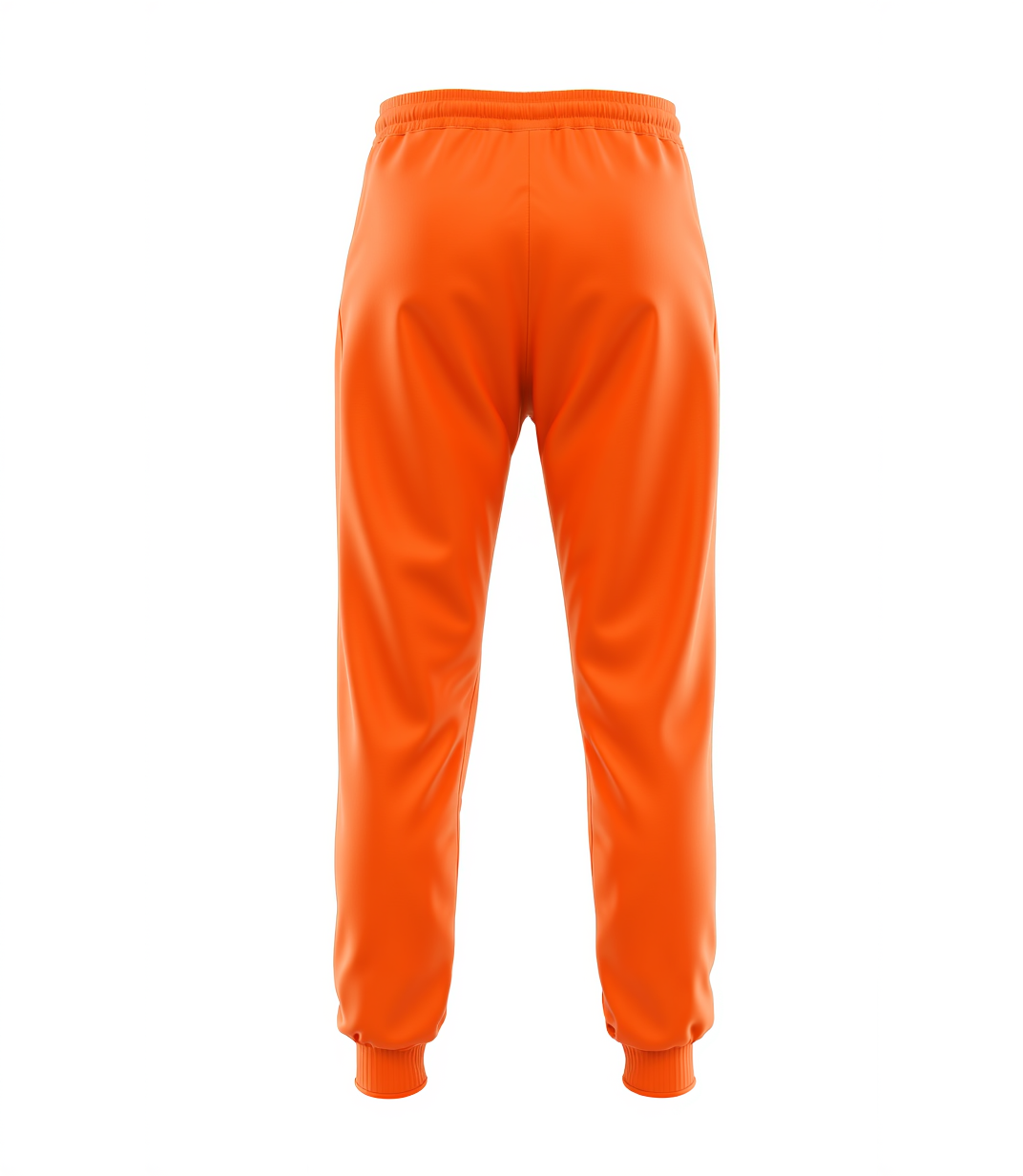 Custom Orange & White Fleece Jogger Sweatpants