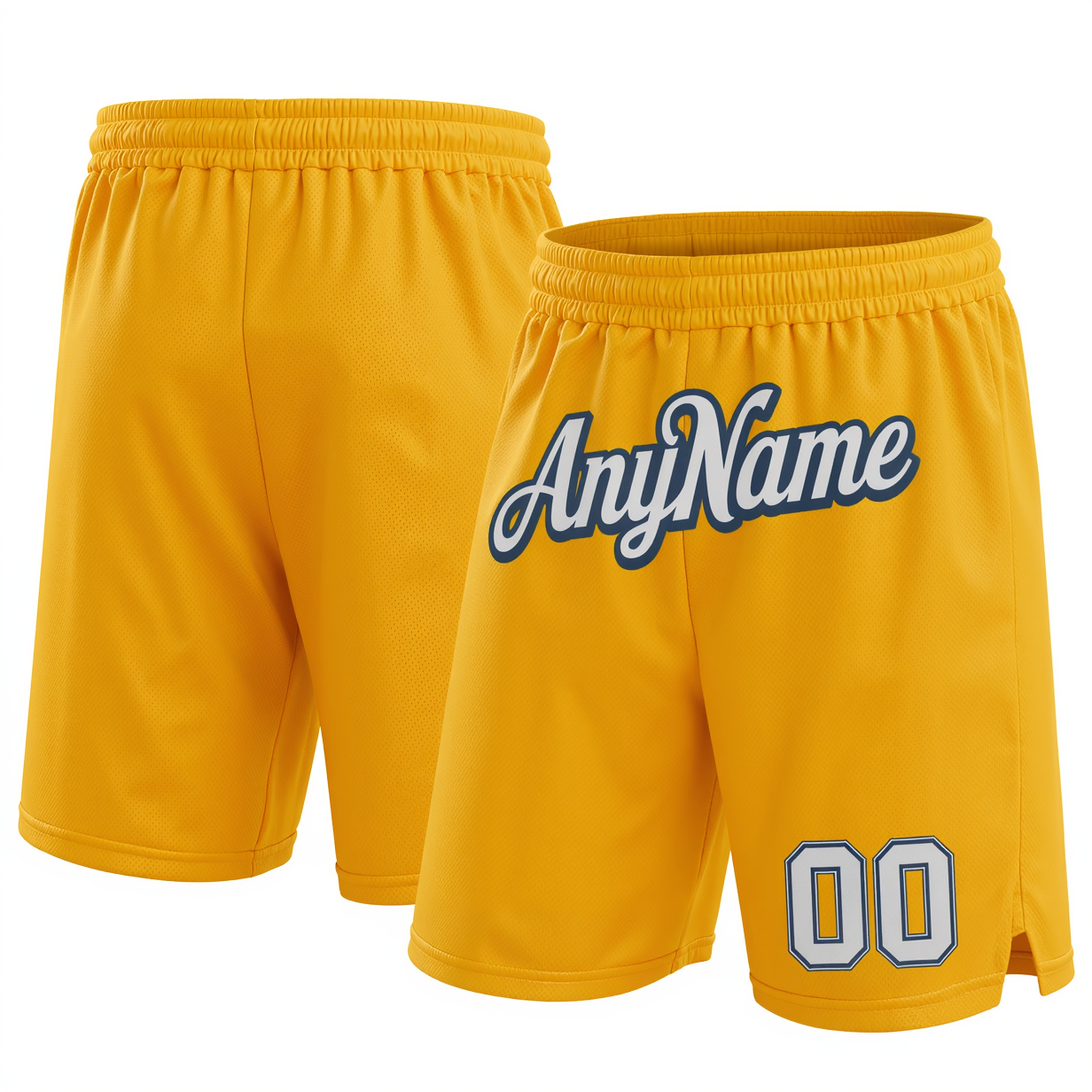 Custom Yellow & White/Royal Shorts
