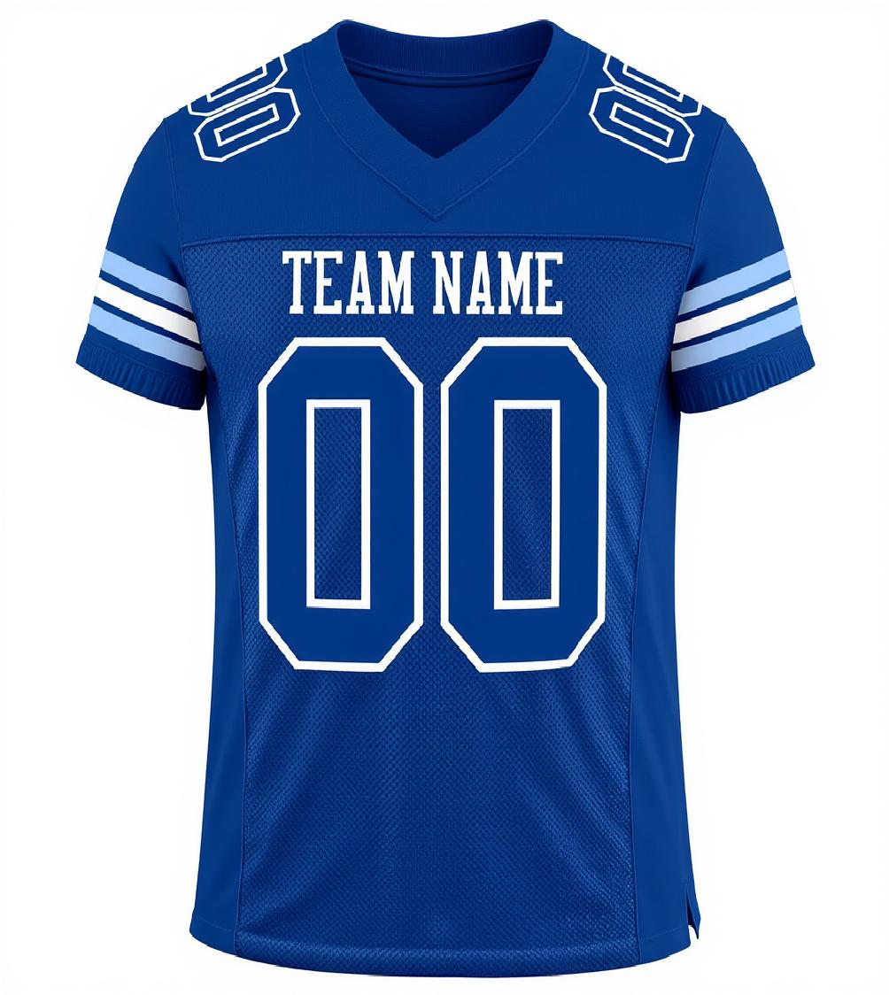 Custom Royal & White Football Jersey