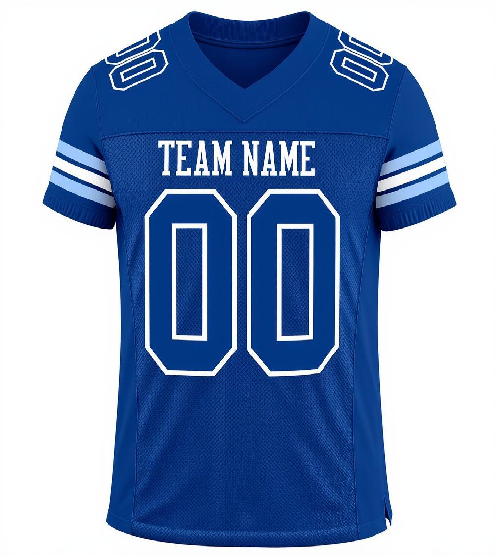 Custom Royal & White Football Jersey