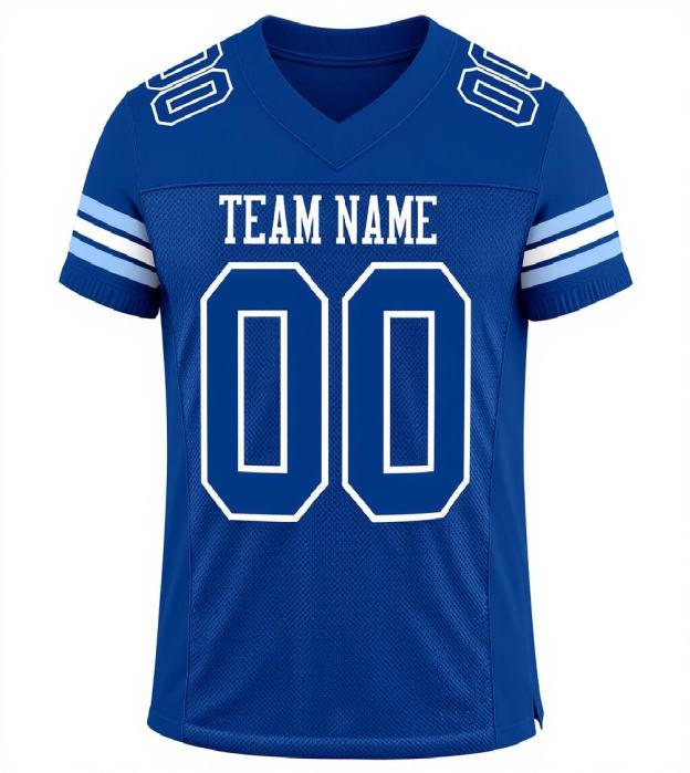 Custom Royal & White Football Jersey