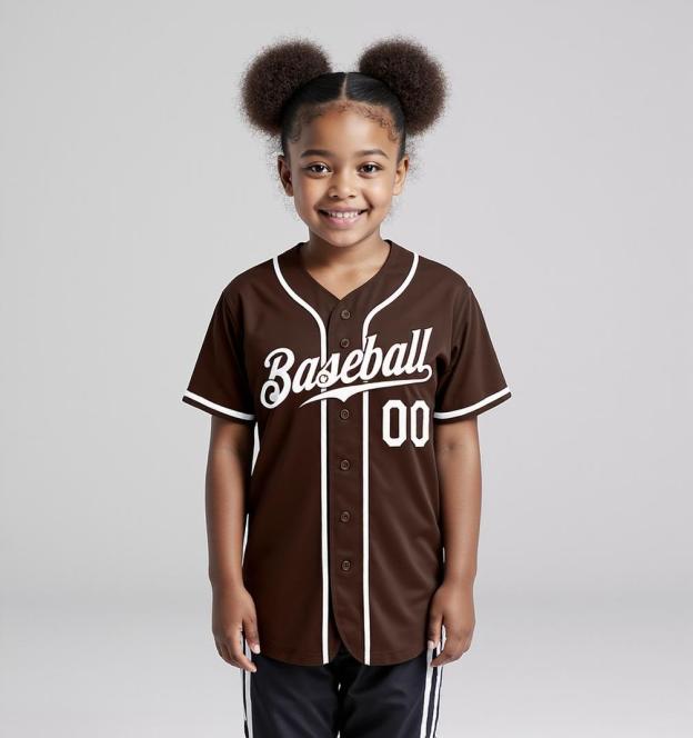 Custom Brown & White Baseball Jersey