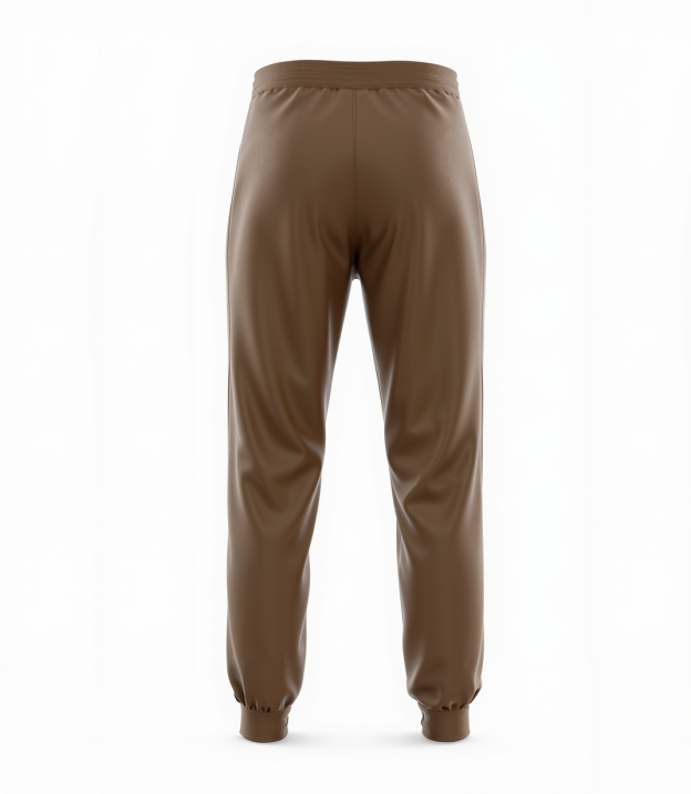 Custom Brown & White/Black Fleece Jogger Sweatpants