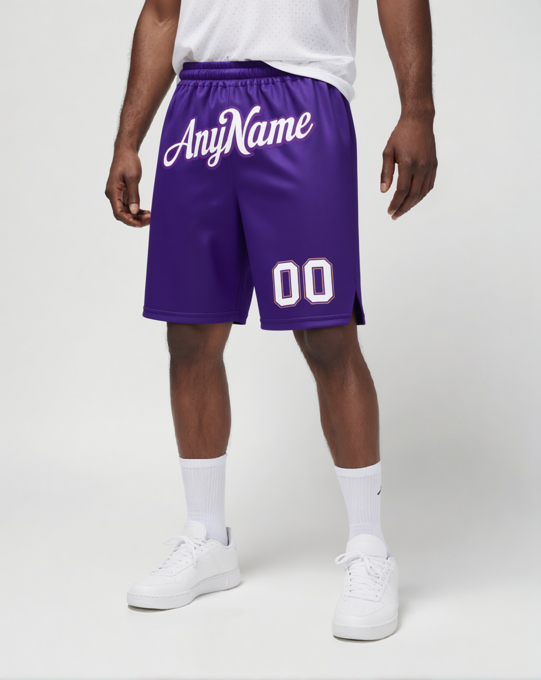 Custom Purple & White Shorts