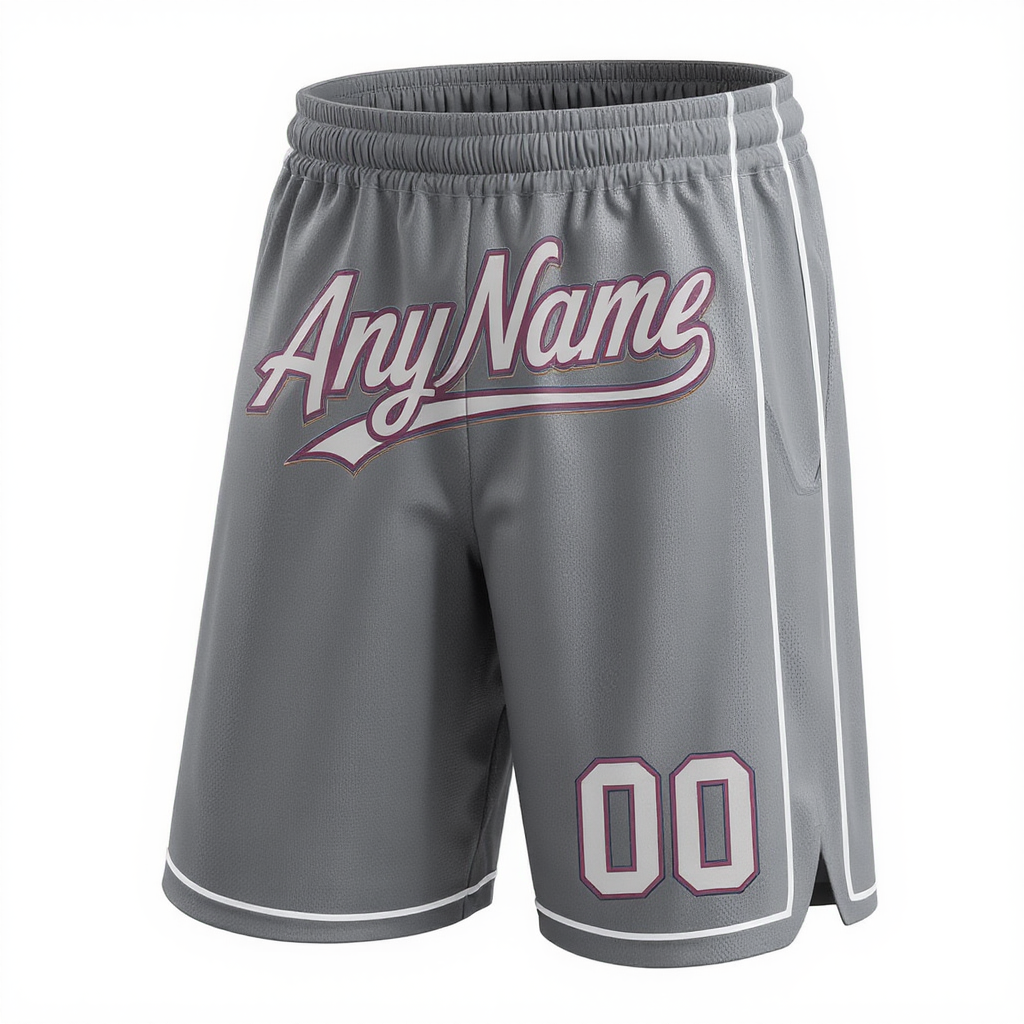 Custom Grey & White/Purple Shorts