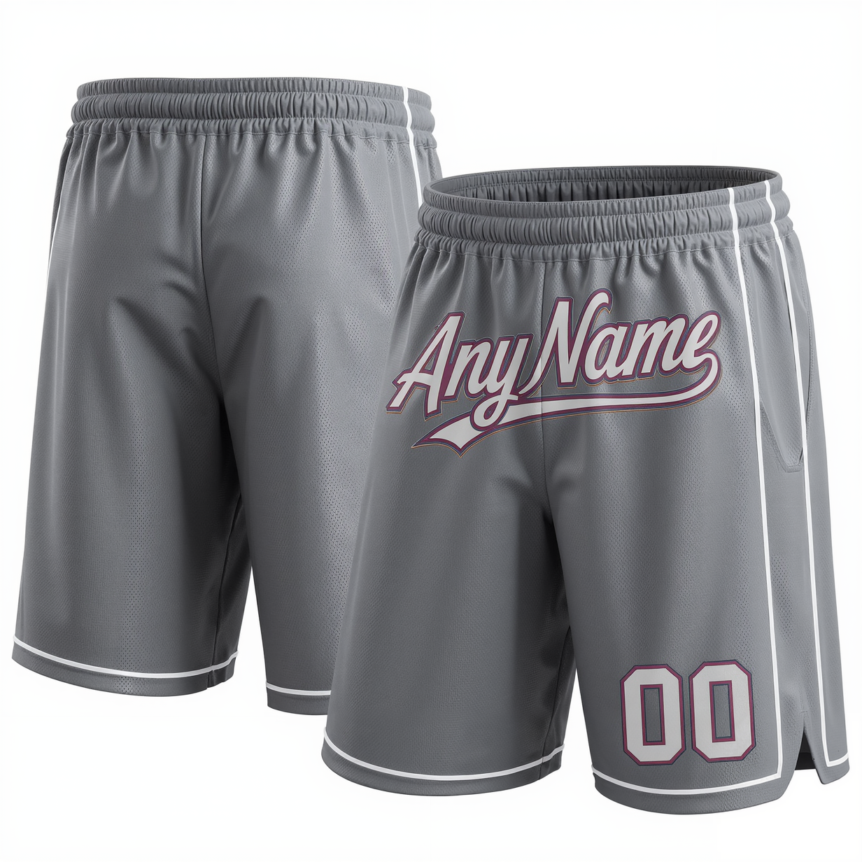 Custom Grey & White/Purple Shorts