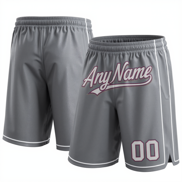 Custom Grey & White/Purple Shorts