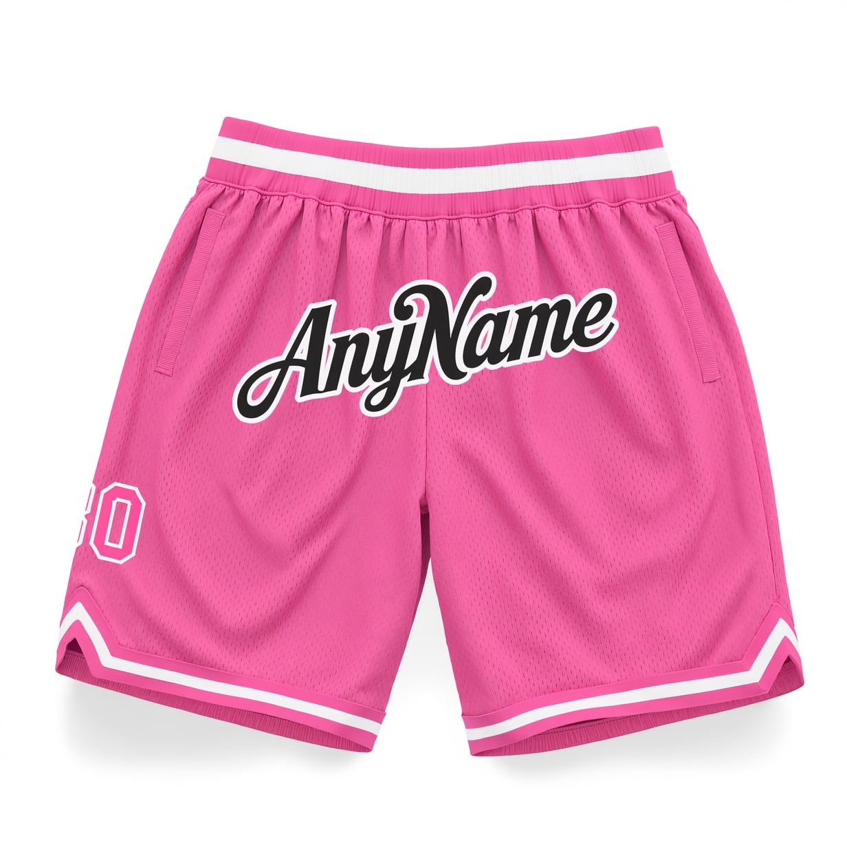 Custom Pink & Black/White Throwback Shorts