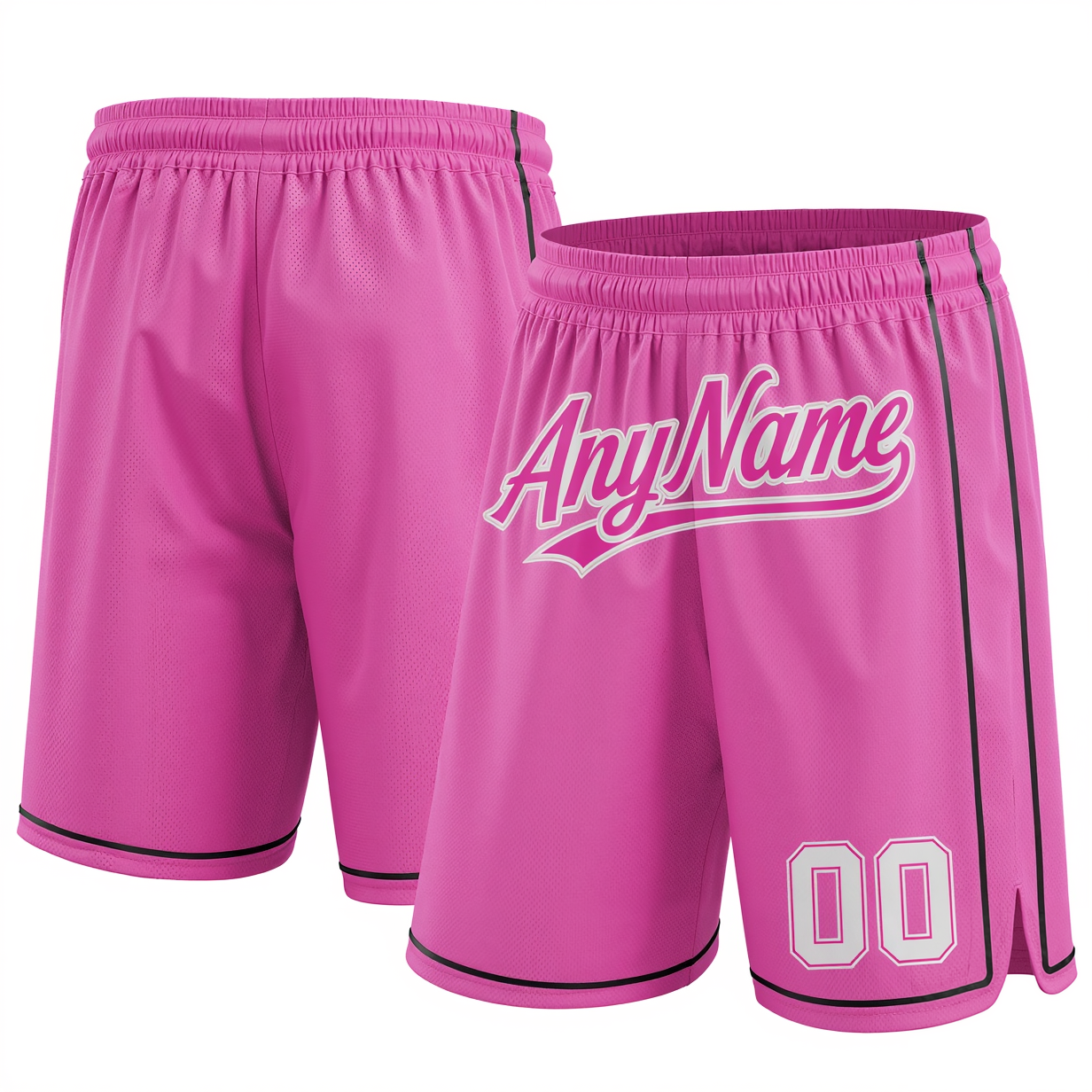 Custom Pink & White/Black Shorts