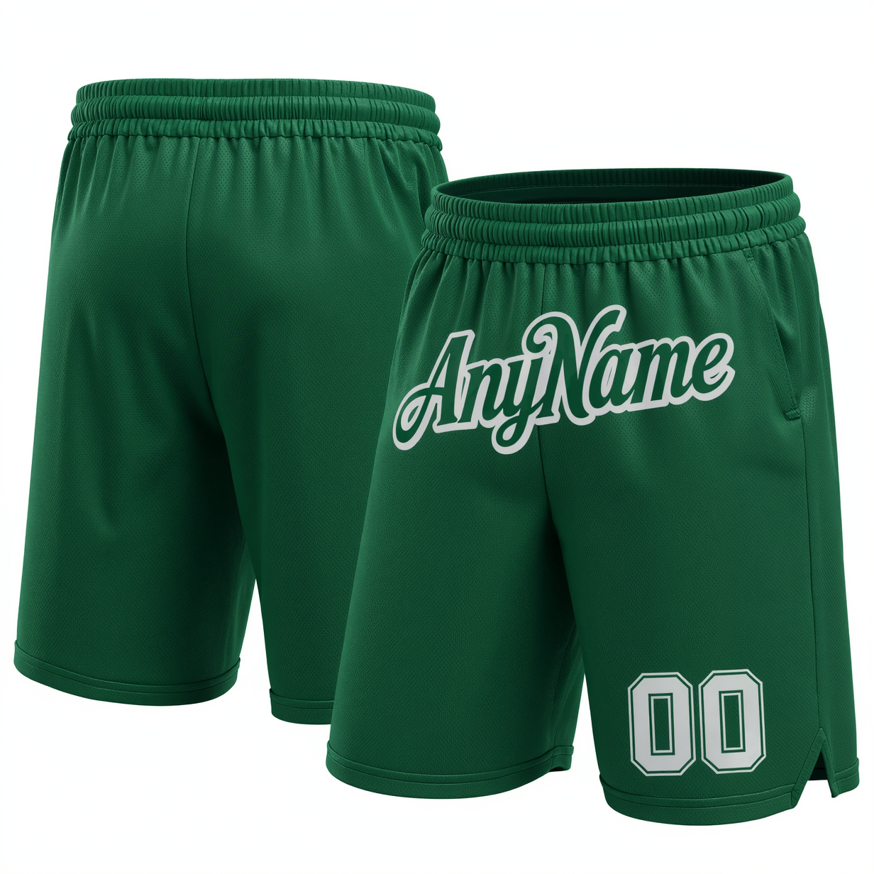 Custom Midnight Green & White Shorts