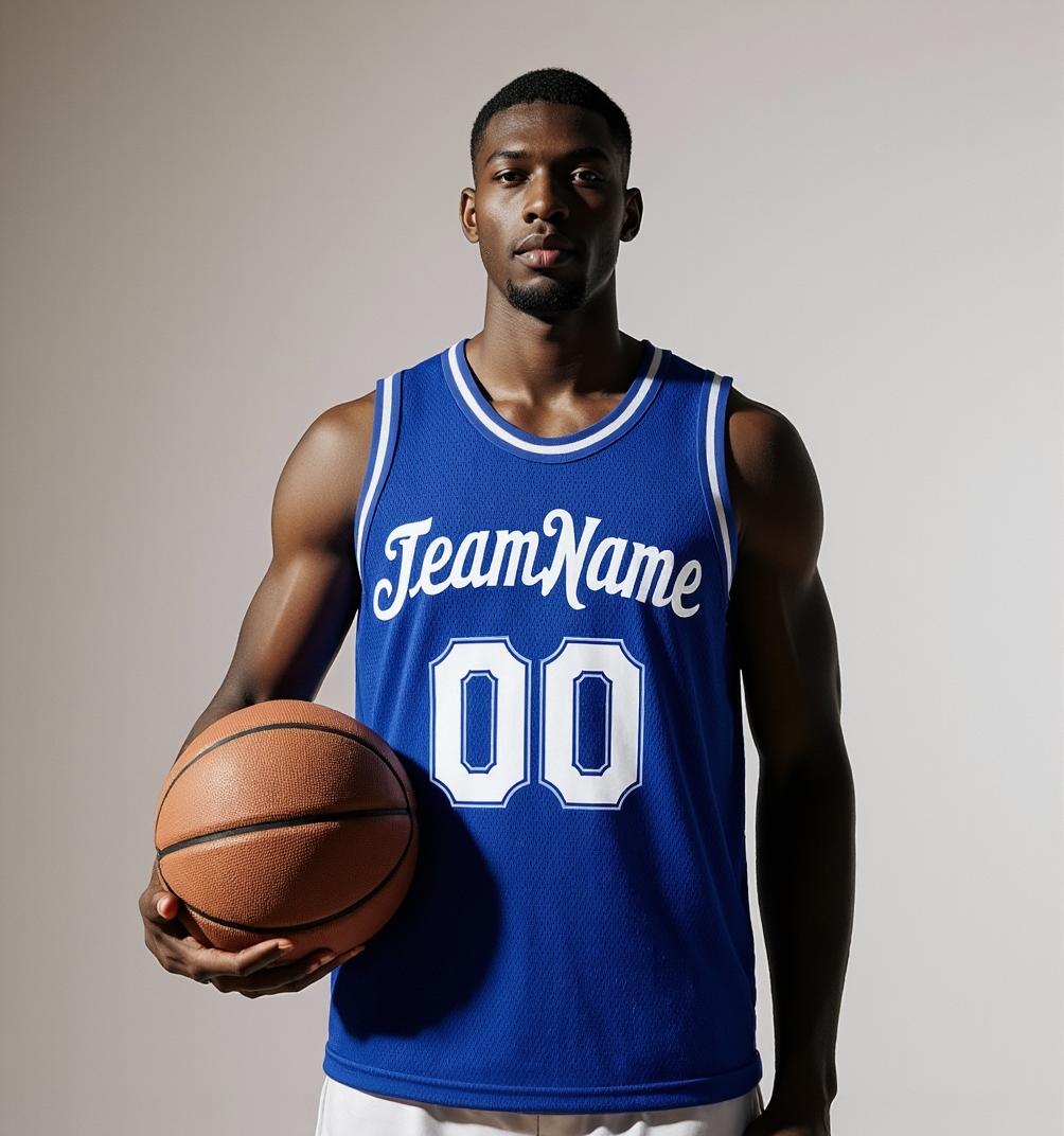 Custom Blue & White Basketball City Edition Jersey