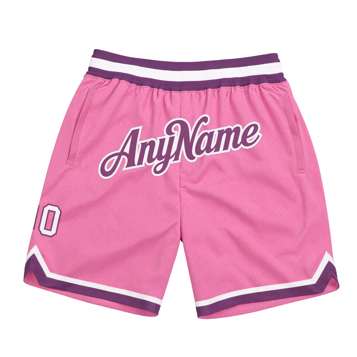 Custom Pink & Purple/White Throwback Shorts