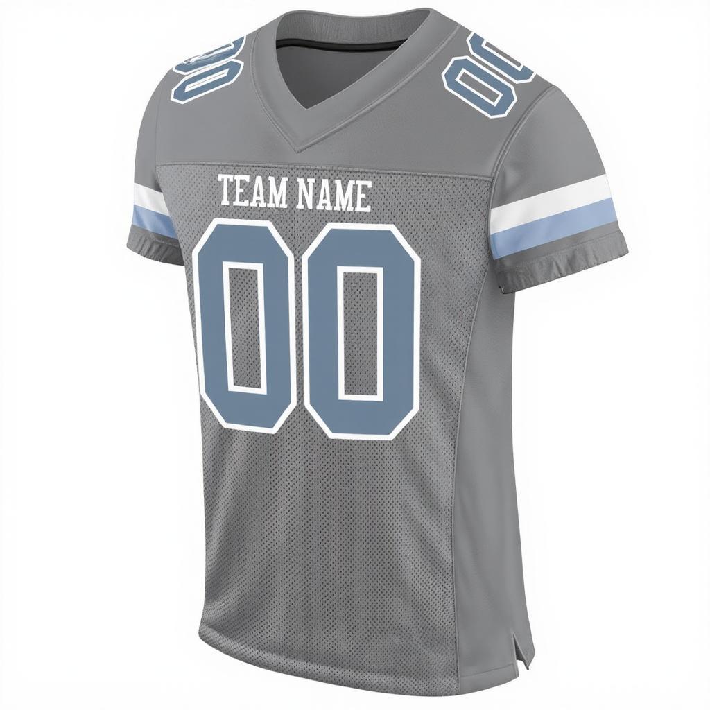 Custom Grey & White Football Jersey