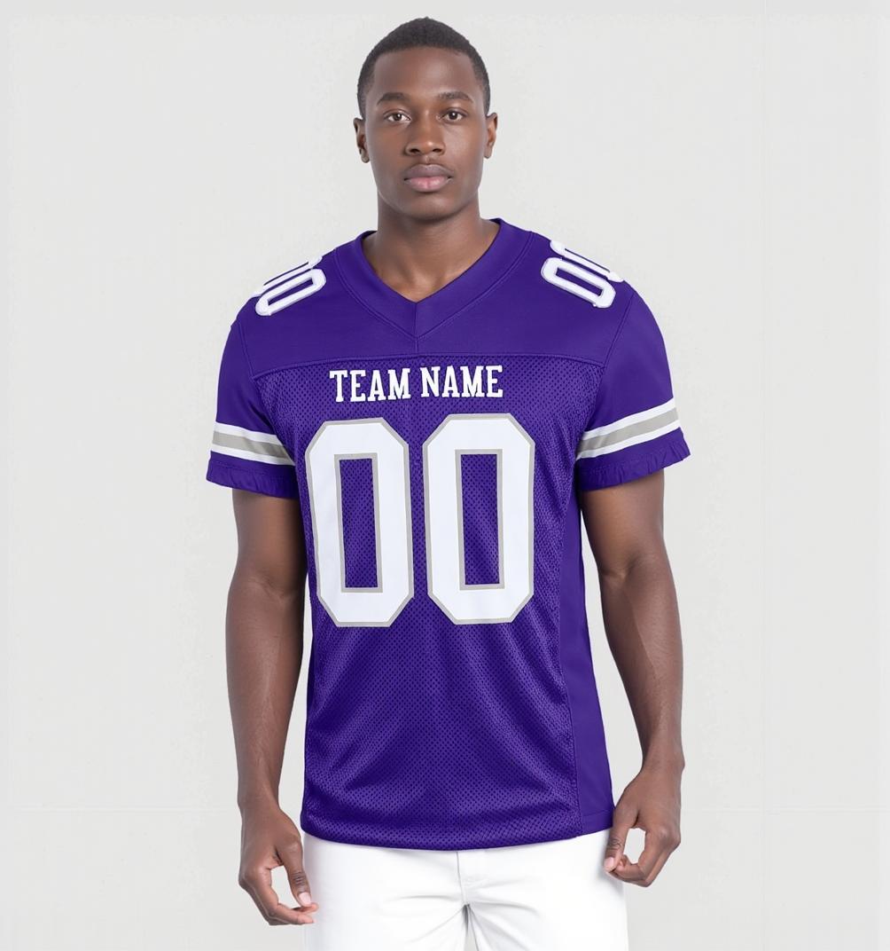 Custom Purple & White Football Jersey