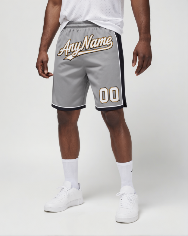 Custom Grey & White/Brown Shorts